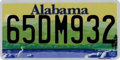 AL license plate 65DM932