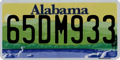 AL license plate 65DM933