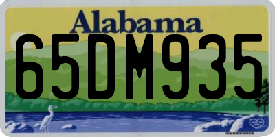 AL license plate 65DM935