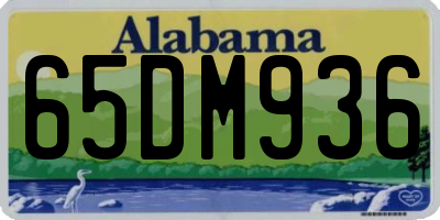 AL license plate 65DM936