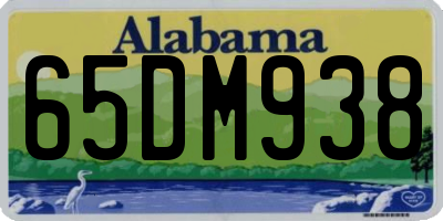 AL license plate 65DM938