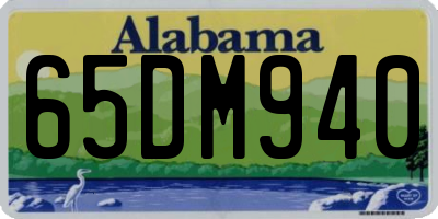 AL license plate 65DM940