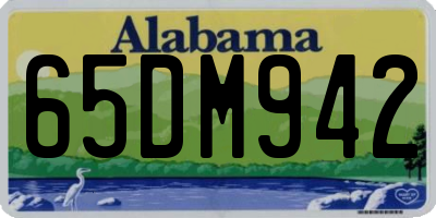 AL license plate 65DM942