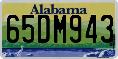 AL license plate 65DM943