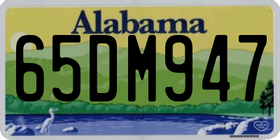AL license plate 65DM947