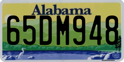 AL license plate 65DM948