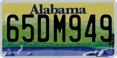 AL license plate 65DM949