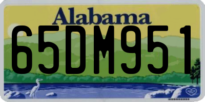 AL license plate 65DM951