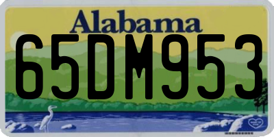 AL license plate 65DM953