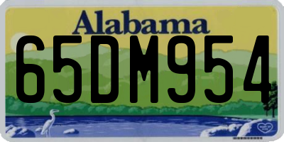 AL license plate 65DM954