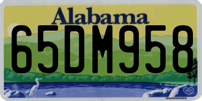 AL license plate 65DM958