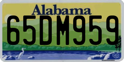 AL license plate 65DM959