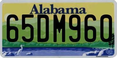 AL license plate 65DM960