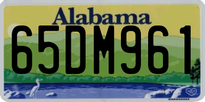 AL license plate 65DM961