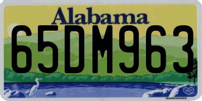 AL license plate 65DM963