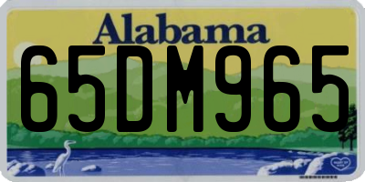 AL license plate 65DM965