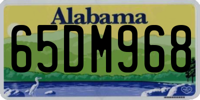 AL license plate 65DM968