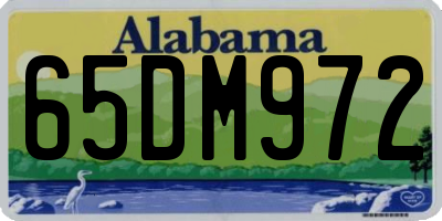 AL license plate 65DM972