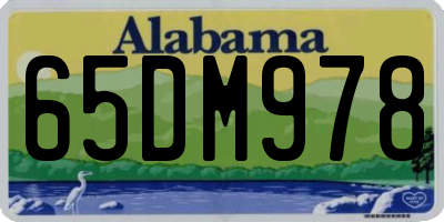 AL license plate 65DM978