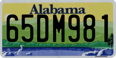 AL license plate 65DM981