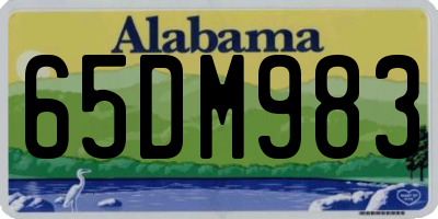 AL license plate 65DM983