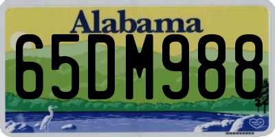 AL license plate 65DM988