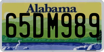 AL license plate 65DM989