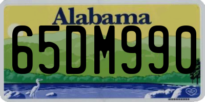 AL license plate 65DM990