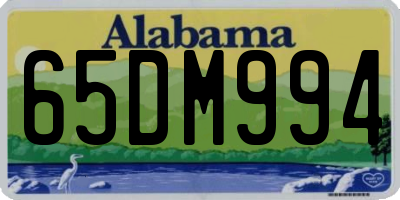 AL license plate 65DM994