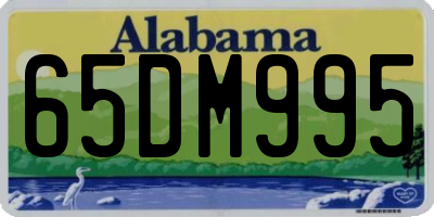 AL license plate 65DM995