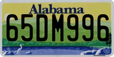 AL license plate 65DM996