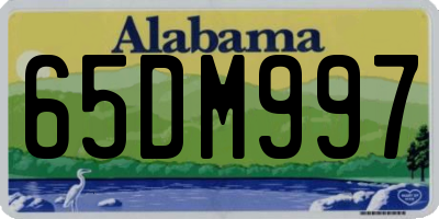 AL license plate 65DM997