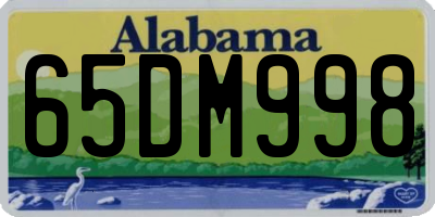 AL license plate 65DM998