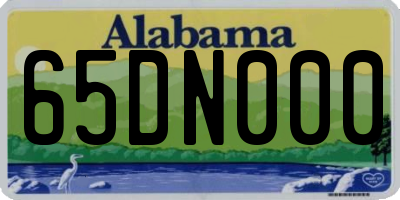 AL license plate 65DN000