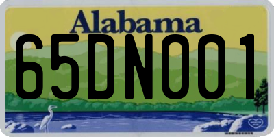 AL license plate 65DN001