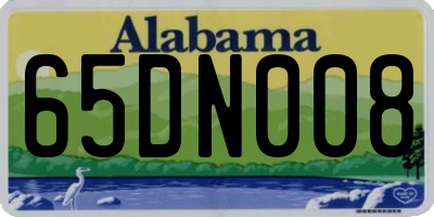 AL license plate 65DN008