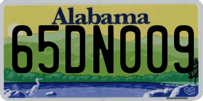 AL license plate 65DN009