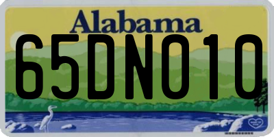 AL license plate 65DN010