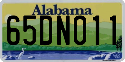 AL license plate 65DN011