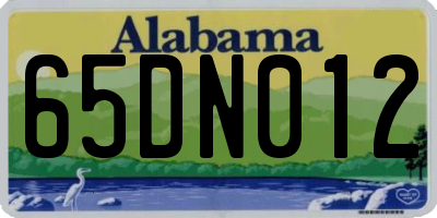 AL license plate 65DN012