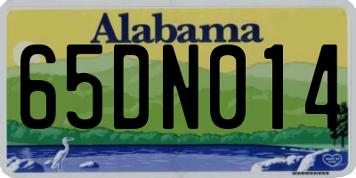 AL license plate 65DN014