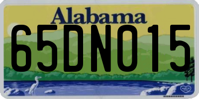 AL license plate 65DN015