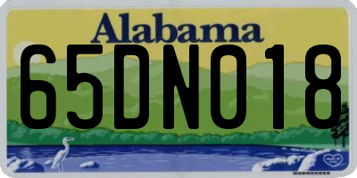 AL license plate 65DN018