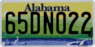 AL license plate 65DN022