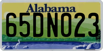 AL license plate 65DN023