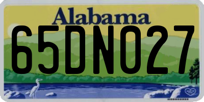 AL license plate 65DN027