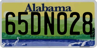 AL license plate 65DN028