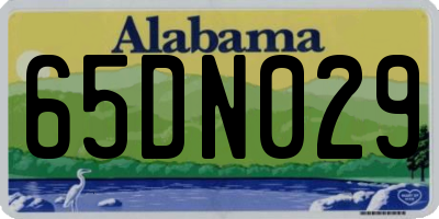 AL license plate 65DN029
