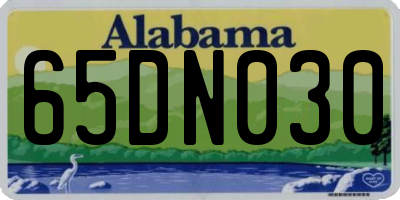 AL license plate 65DN030