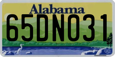 AL license plate 65DN031